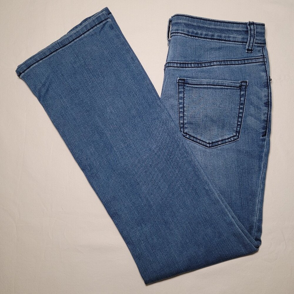 Cat & Jack Bootcut Jeans Medium Wash Mint Green Off-Shoulder Smocked Top Boho - Picture 8 of 16